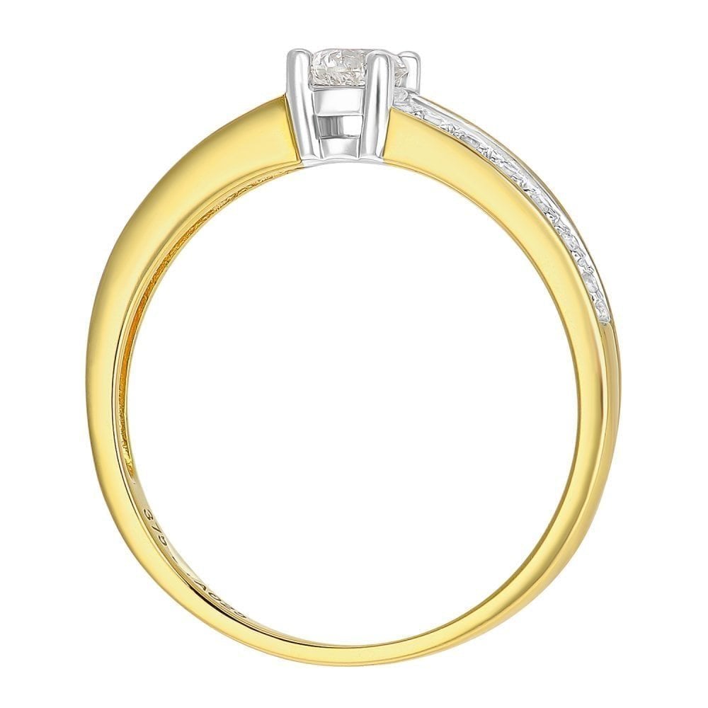 9ct Yellow Gold 0.25ct Diamond Engagement Ring