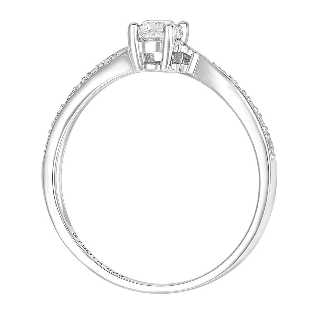 9ct White Gold 0.25ct Diamond Engagement Ring