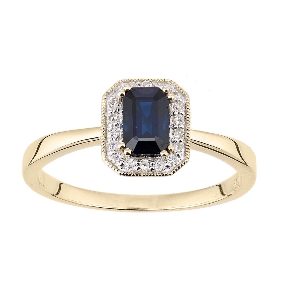 Octagon Blue Sapphire - detail view | Prime Jewellery