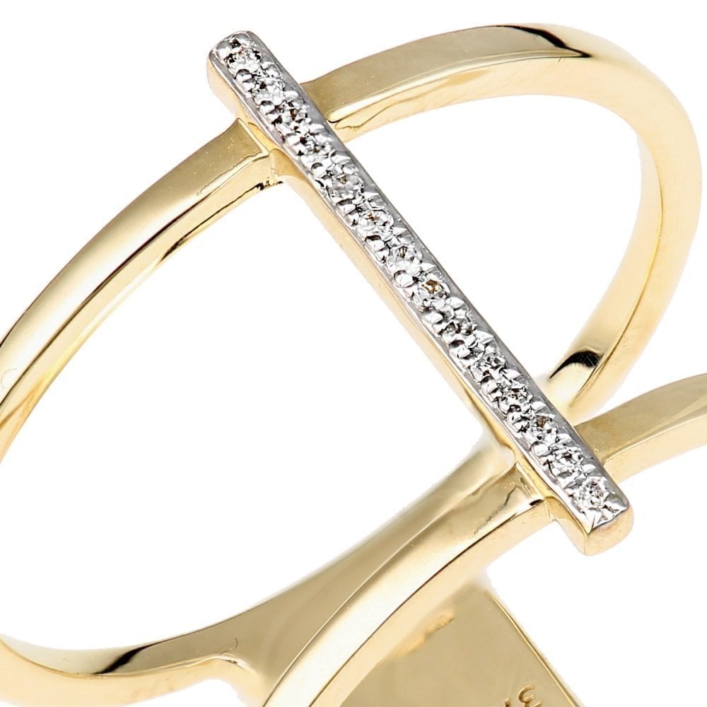 Diamond Wide Stacker - detail view | Prime Jewellery
