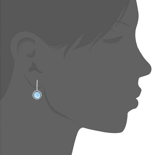 London Blue Topaz Drop Earrings - detail view | Prime Jewellery