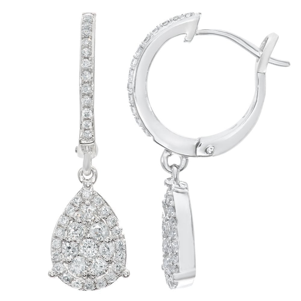 Diamond Hoop Earrings - detail view | Prime Jewellery