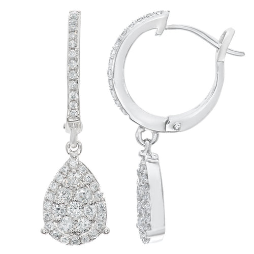 Diamond Hoop Earrings - detail view | Prime Jewellery