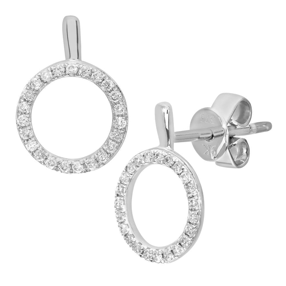 Diamond Stud Earrings 9ct Gold | Prime Jewellery