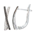 Diamond Hoop Earrings 9ct White Gold | Prime Jewellery