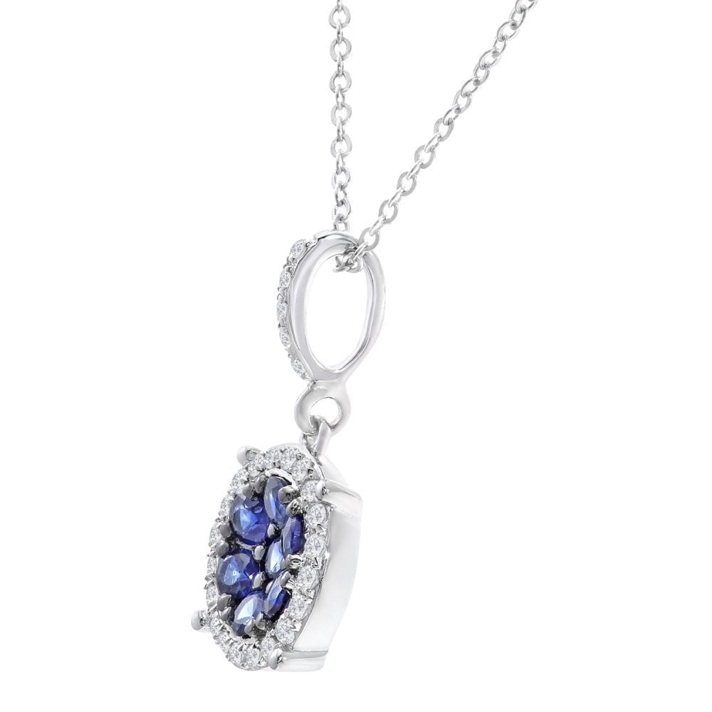 Blue Sapphire Necklace - detail view | Prime Jewellery