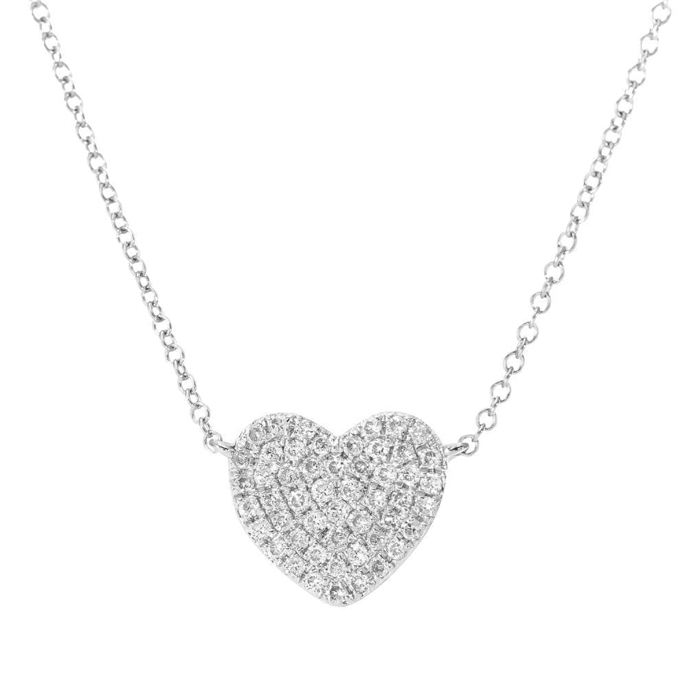 Diamond Cluster Necklace 9ct White Gold | Prime Jewellery