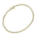 9ct Gold 0.10 Carat Natural Diamond Tennis Bracelet
