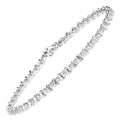9ct White Gold 0.25ct Natural Diamond Tennis Bracelet
