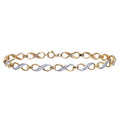 9ct Gold Diamond Infinity Link Bracelet