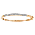 9ct Gold 0.50 Carat Natural Diamond Hinged Bangle I2-I3 H-I