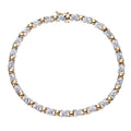 9ct Gold 0.25 Carat Natural Diamond Crossover Tennis Bracelet