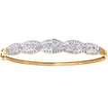 Diamond Bangle 9ct Gold | Prime Jewellery