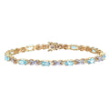 Sky Blue Topaz Bracelet 9ct Yellow Gold | Prime Jewellery