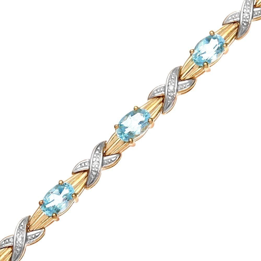 Sky Blue Topaz Bracelet - detail view | Prime Jewellery