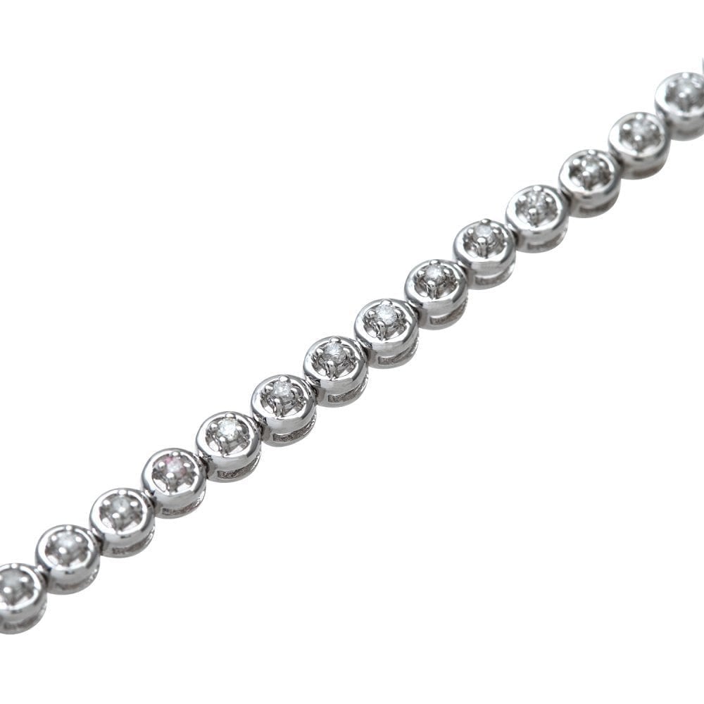 Diamond Tennis Bracelet - detail view | Prime Jewellery