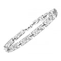 9ct White Gold 0.10 Carat Natural Diamond Lacework Bracelet