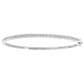 9ct White Gold 0.10 Carat Natural Diamond Starburst Bangle