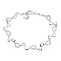 9ct White Gold 0.10 Carat Natural Diamond Designer Inspired Drip Bracelet