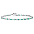 Emerald Tennis Bracelet 9ct White Gold | Prime Jewellery