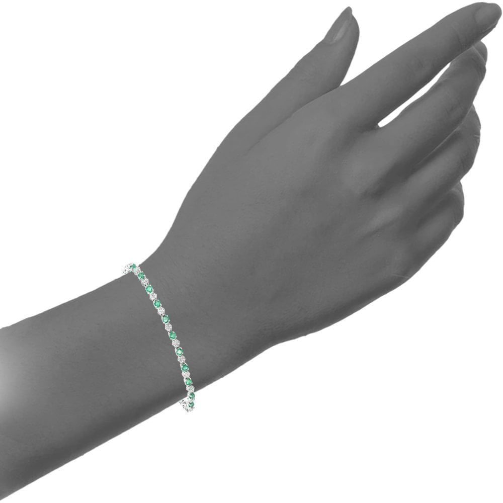 Emerald Tennis Bracelet - detail view | Prime Jewellery