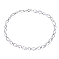 9ct White Gold Infinity Link Diamond Bracelet