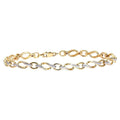 9ct Gold 0.05 Carat Natural Diamond Designer Inspired Bracelet