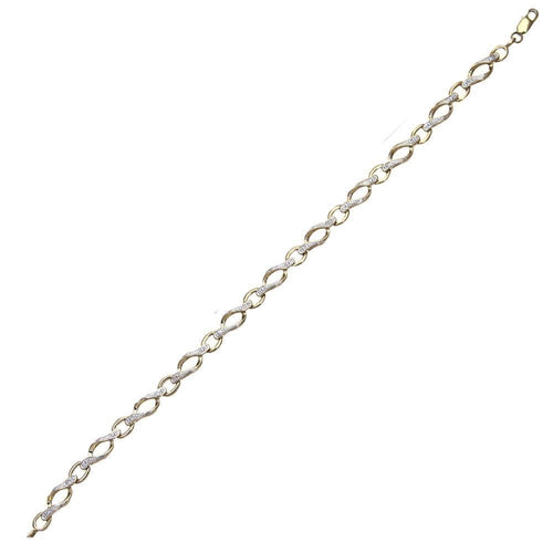 9ct Gold 0.05 Carat Natural Diamond Designer Inspired Bracelet