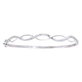 Diamond Infinity Bangle 9ct White Gold | Prime Jewellery