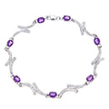 Amethyst Crossover Bracelet 9ct White Gold | Prime Jewellery