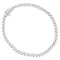 9ct White Gold 1.95ct Natural Diamond Tennis Bracelet