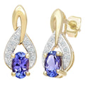Tanzanite Earrings 9ct Yellow Gold | Prime Jewellery