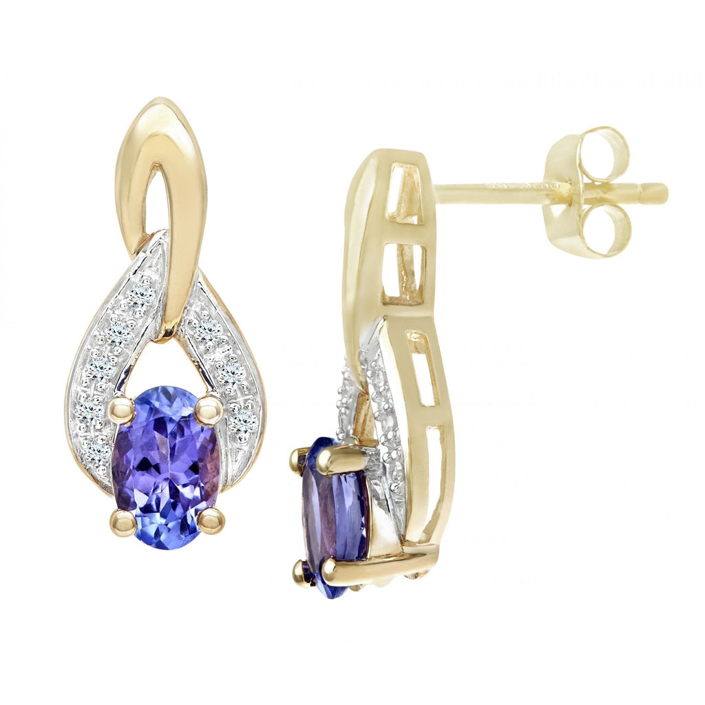 Tanzanite Earrings - detail view | Prime Jewellery