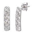 Diamond Drop Earrings 9ct White Gold | Prime Jewellery