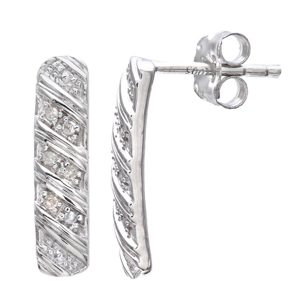 Diamond Drop Earrings - detail view | Prime Jewellery