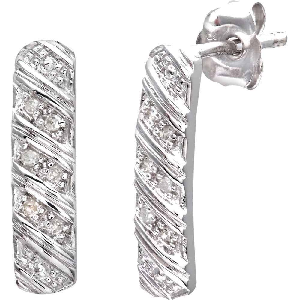 Diamond Drop Earrings - detail view | Prime Jewellery