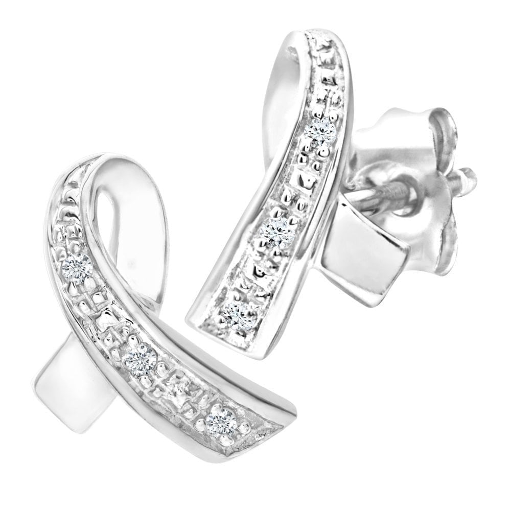 Diamond Stud Earrings 9ct White Gold | Prime Jewellery