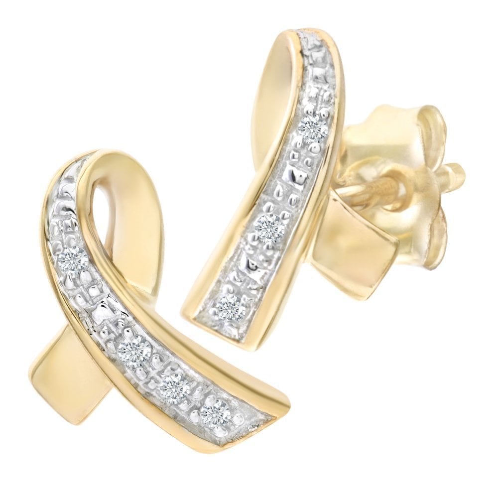 Diamond Stud Earrings 9ct Gold | Prime Jewellery