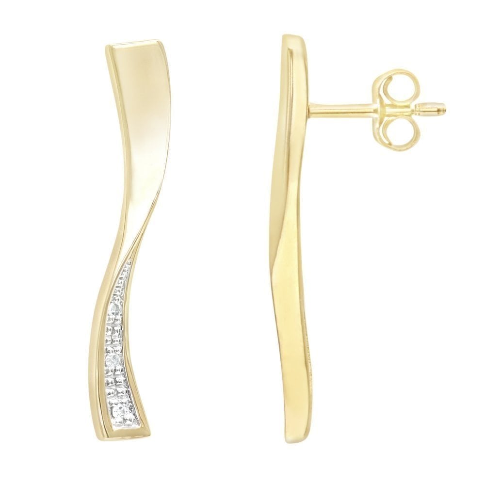 Diamond Drop Earrings - detail view | Prime Jewellery