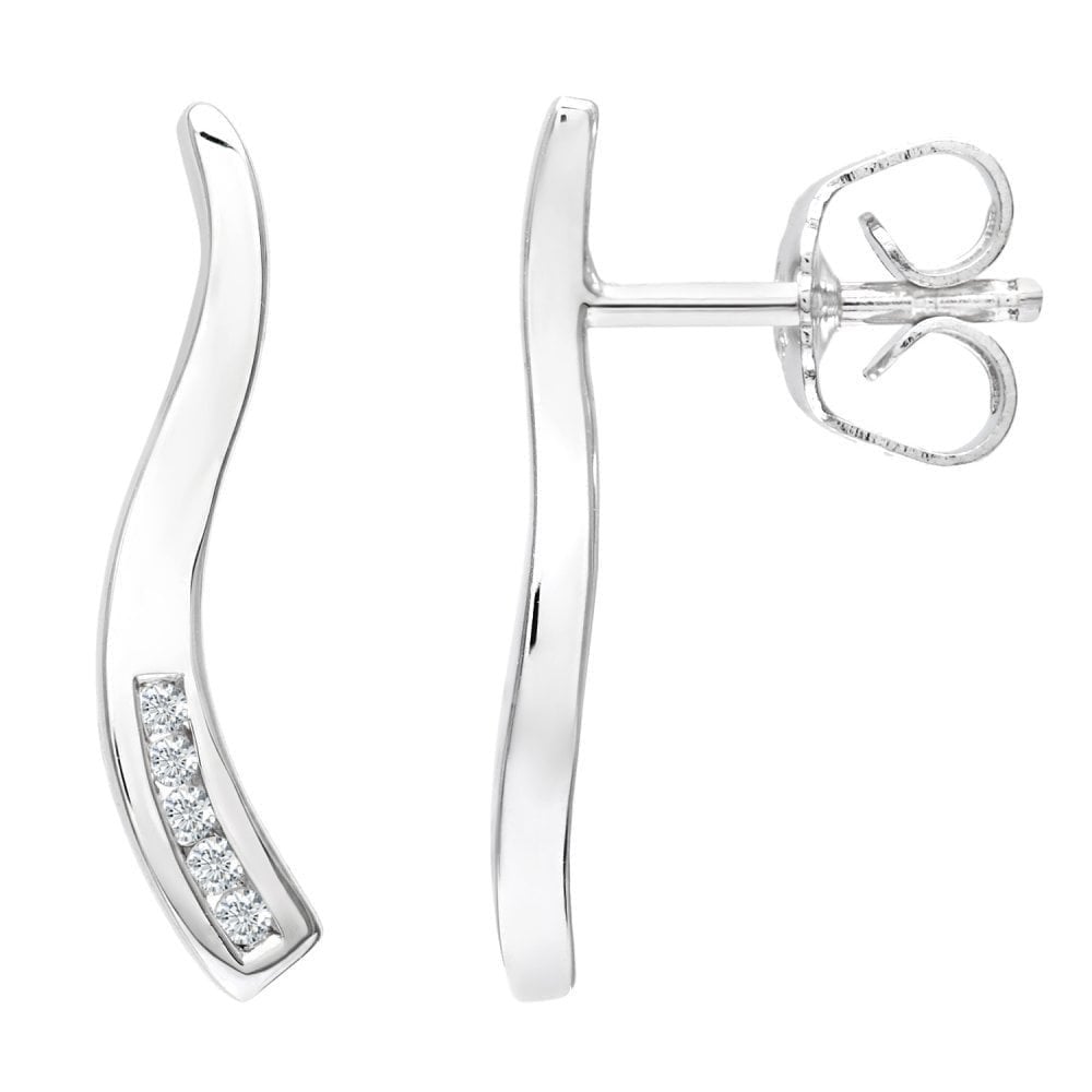 Diamond Drop Earrings - detail view | Prime Jewellery