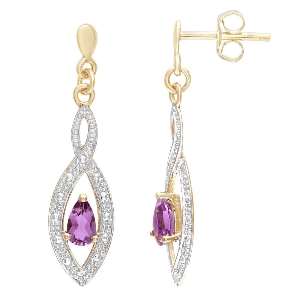 Amethyst Earrings - detail view | Prime Jewellery
