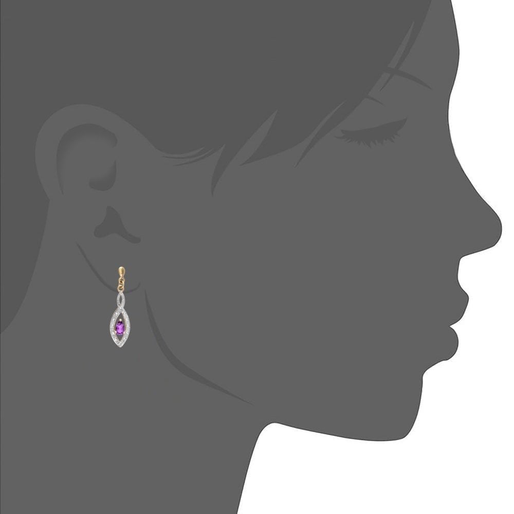 Amethyst Earrings - detail view | Prime Jewellery