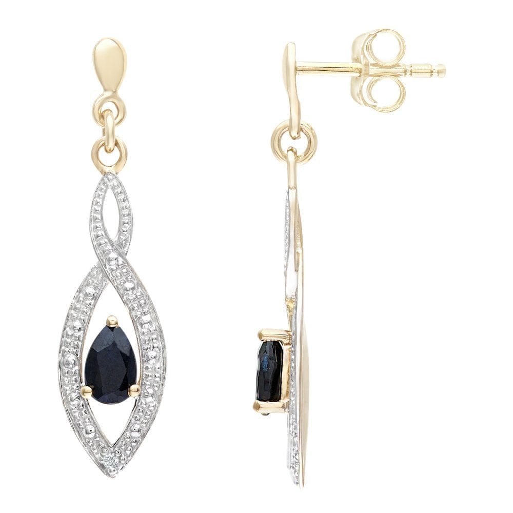 Pear Black Sapphire - detail view | Prime Jewellery