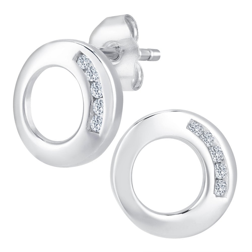 Diamond Stud Earrings 9ct White Gold | Prime Jewellery