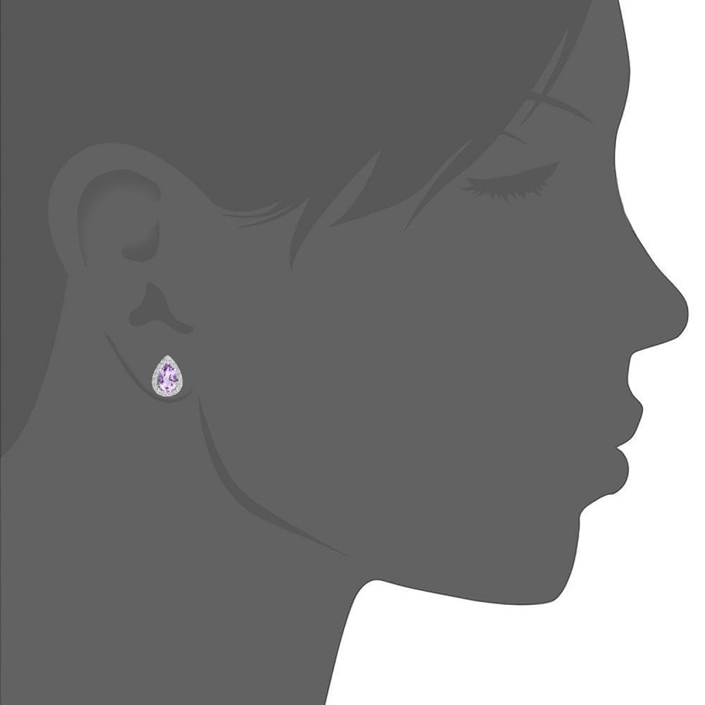 Amethyst Stud Earrings - detail view | Prime Jewellery