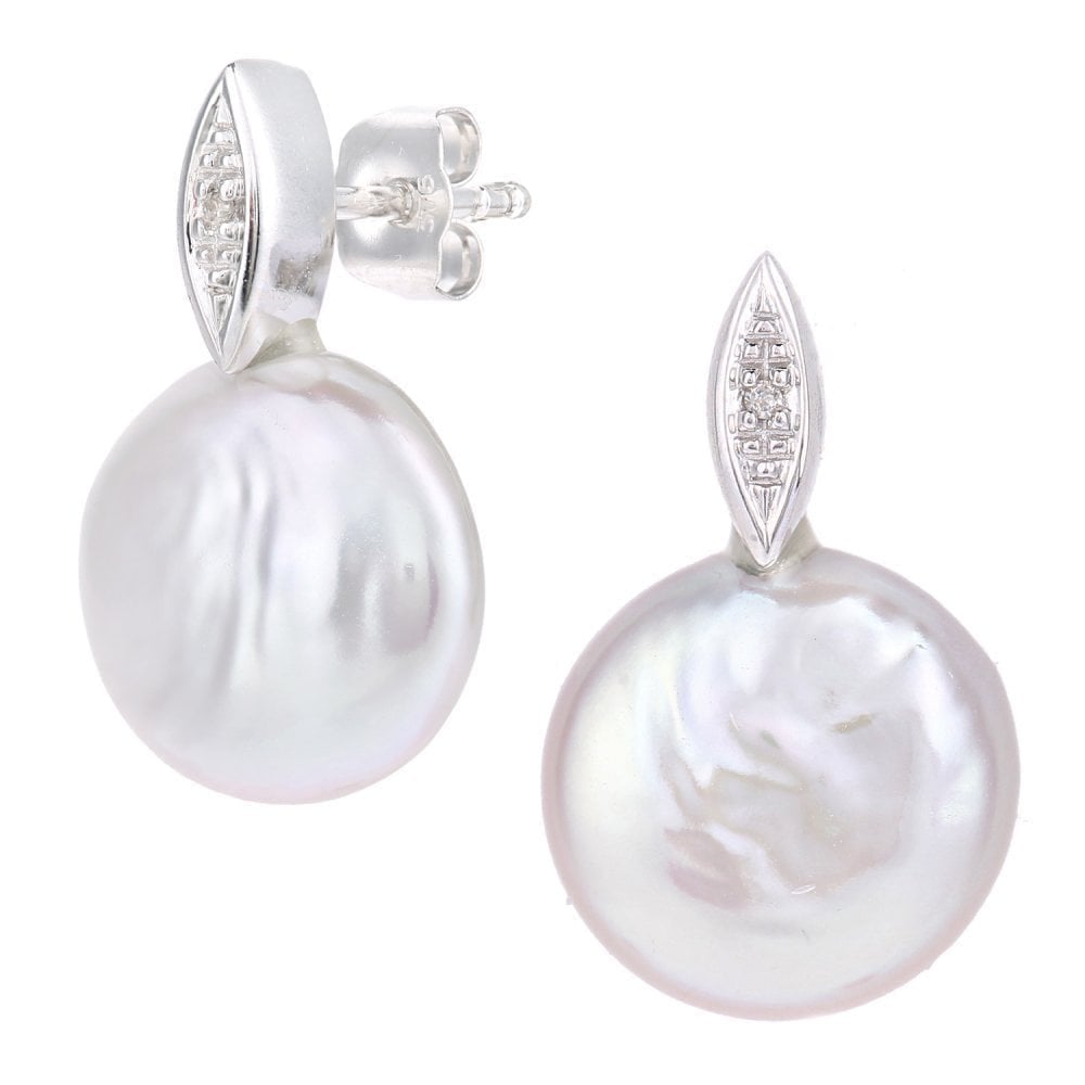 Pearl Stud Earrings 9ct White Gold | Prime Jewellery