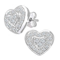 Diamond Cluster Stud Earrings 9ct White Gold | Prime Jewellery