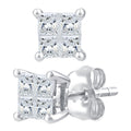 Diamond Solitaire Stud Earrings 9ct White Gold | Prime Jewellery