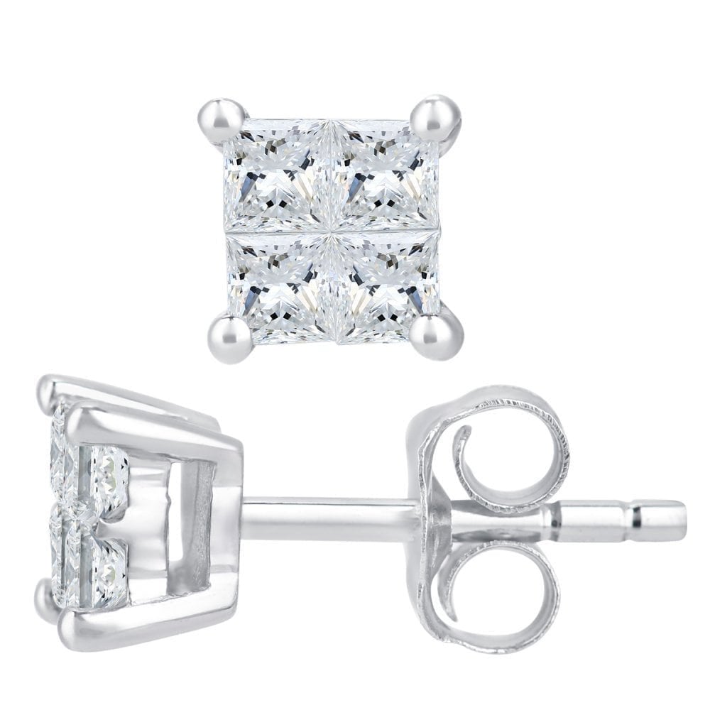 Diamond Stud Earrings - detail view | Prime Jewellery