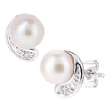 Pearl Stud Earrings 9ct White Gold | Prime Jewellery